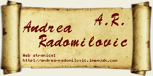 Andrea Radomilović vizit kartica